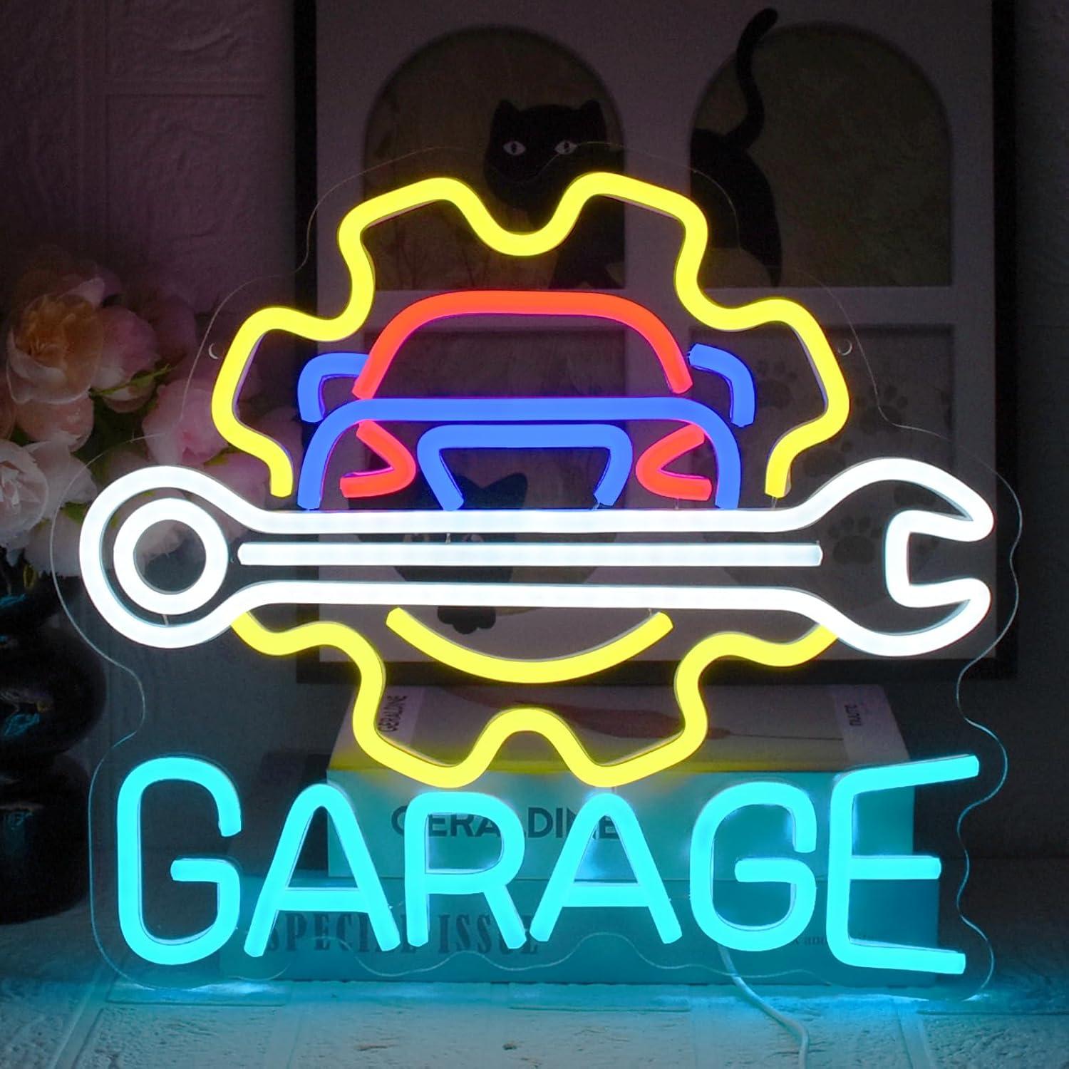 Garage Neon Sign USB Powered L - đánh giá và giá Auto Repair Shop
