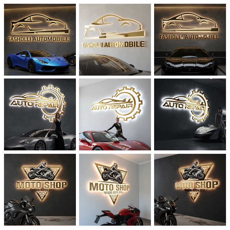 Custom 3D Backlit Metal Letter - đánh giá và giá Auto Repair Shop Logo
