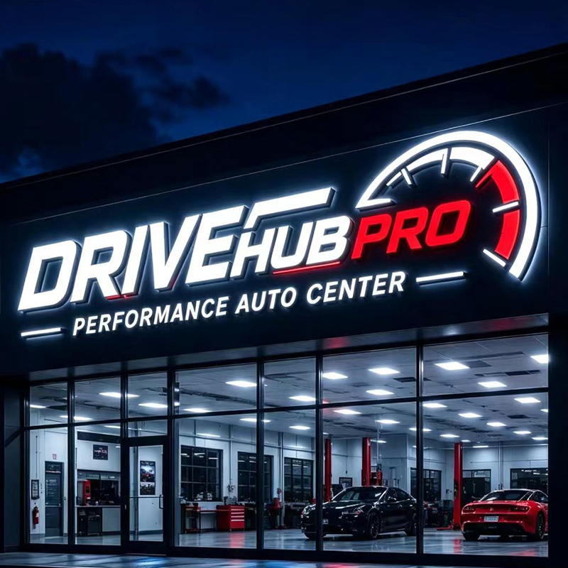 3D Custom LED Illuminated Lett - đánh giá và giá Auto Repair Shop Logo